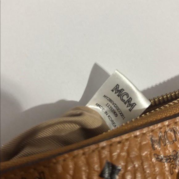 MCM Cognac Leather Logo Bag - Picture 4 of 17